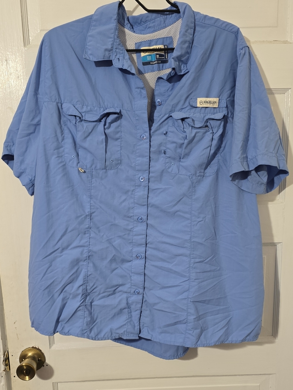 Magellan Outdoors Women’s Light Blue Short-Sleeve Performance Shirt